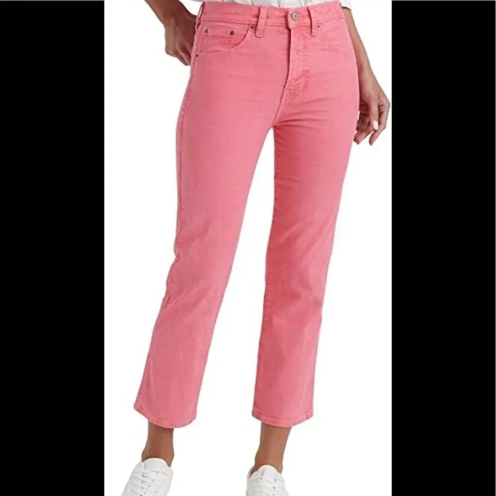 Lucky Brand pink Lola Skinny Mid Rise Slim fit Cropped ankle Jean Sz 28
